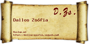 Dallos Zsófia névjegykártya