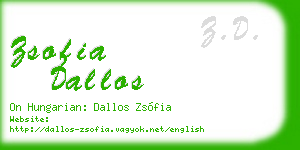 zsofia dallos business card