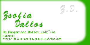 zsofia dallos business card